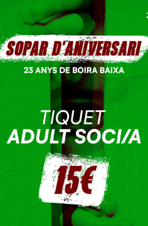 SOPAR POPULAR D'ANIVERSARI - ADULT SOCI/A