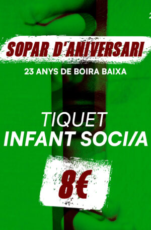 SOPAR POPULAR D'ANIVERSARI - INFANT SOCI/A