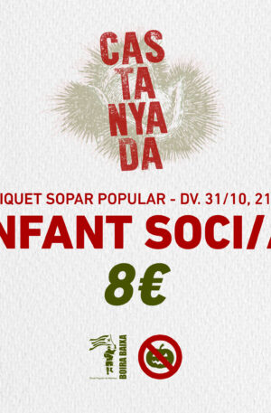 TIQUET SOPAR CASTANYADA - INFANT SOCI/A